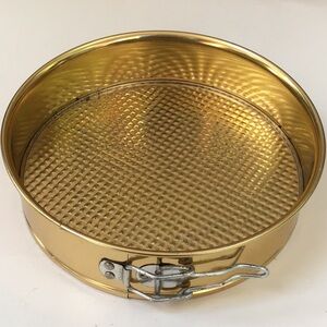 Gold Tone 9” Round Springform Cheesecake Cake Baking Pan